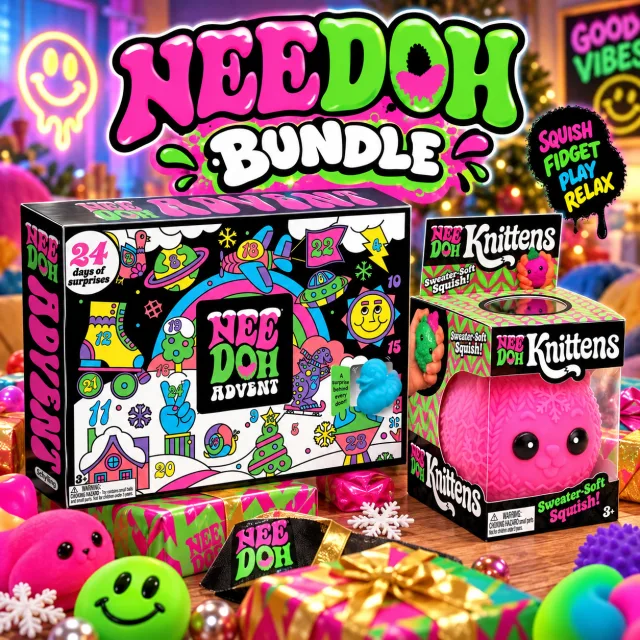 NEEDOH ADVENT CALENDER & PINK KNITTEN BUNDLE