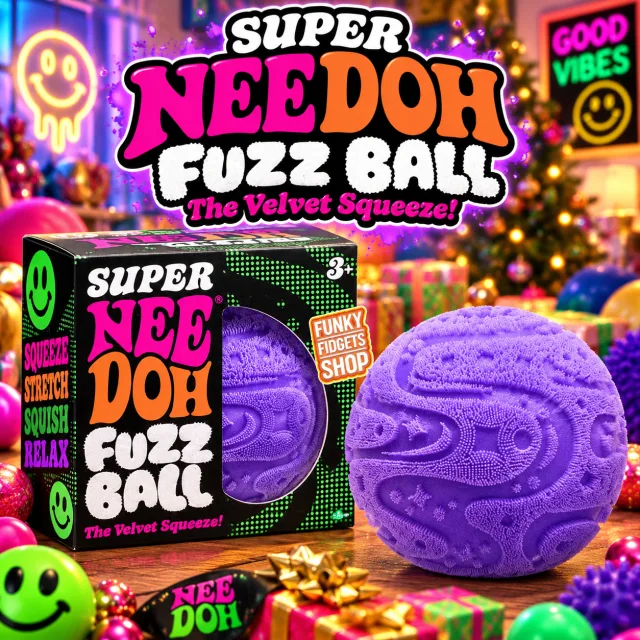 SUPER NEEDOH FUZZ BALL - PURPLE