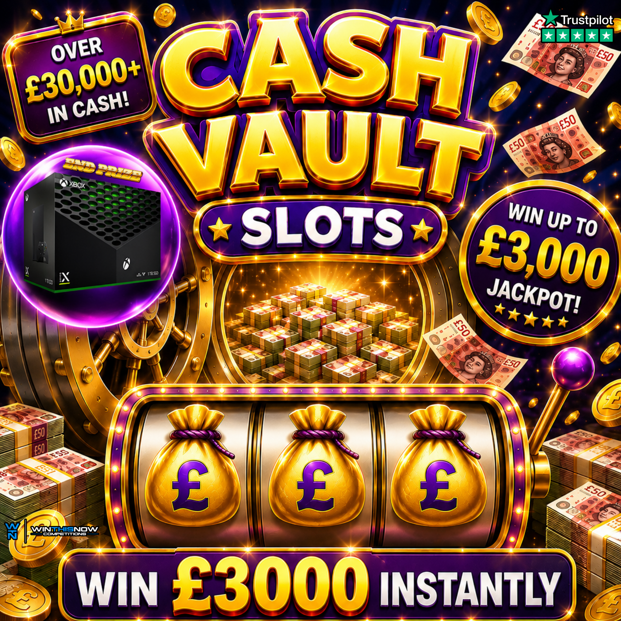 CASH VAULT SLOTS - WIN UP TO £3000