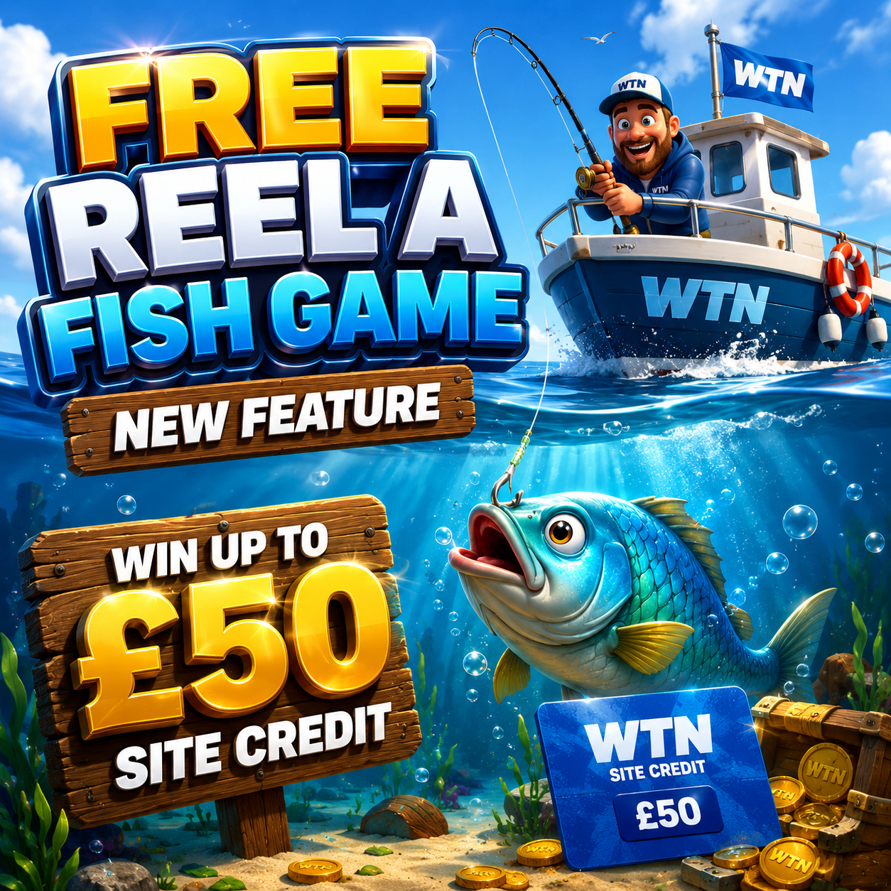 NEW REEL A FISH GAME - FREE INSTANT WINS